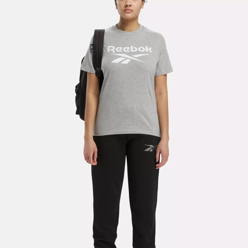 Womens Reebok Big Logo T Shirt Grey