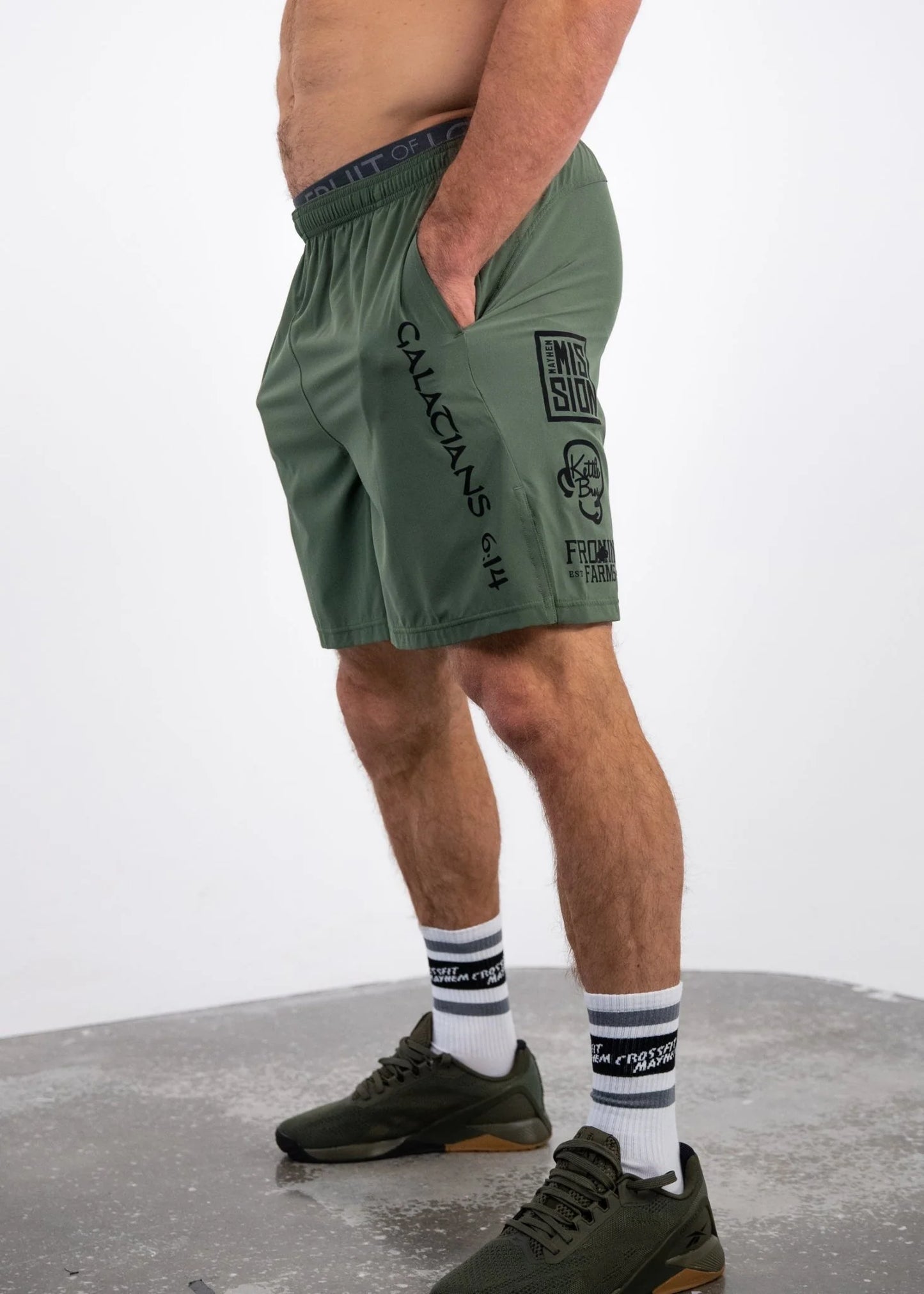 Mayhem V2 Sponsor Shorts | Army Green