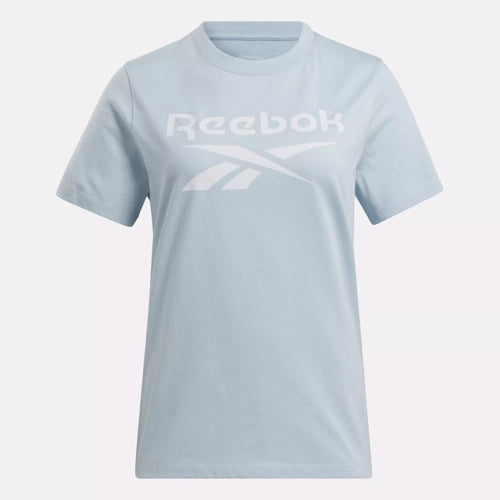 Womens Reebok Big Logo T Shirt Celeste