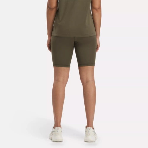 Womens Reebok Bike Short Army Green
