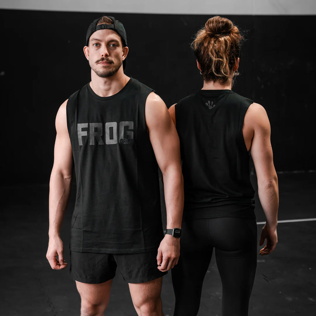 Unisex Muscle Tee FROG | Black