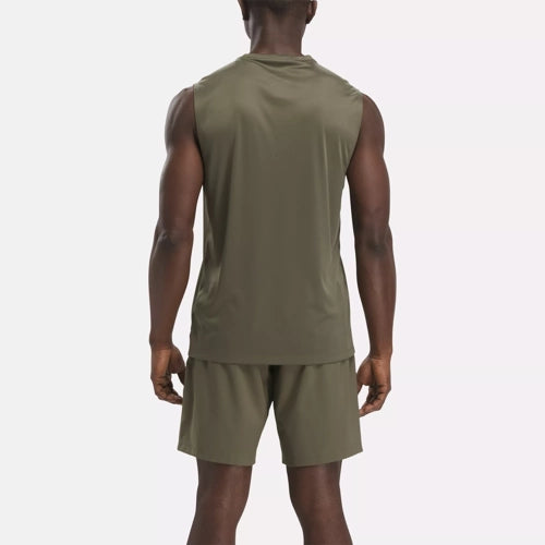 Reebok Training T Shirt Sleeveless Army Green