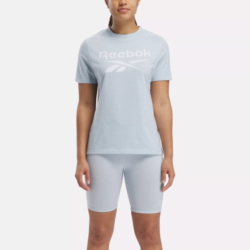Womens Reebok Big Logo T Shirt Celeste