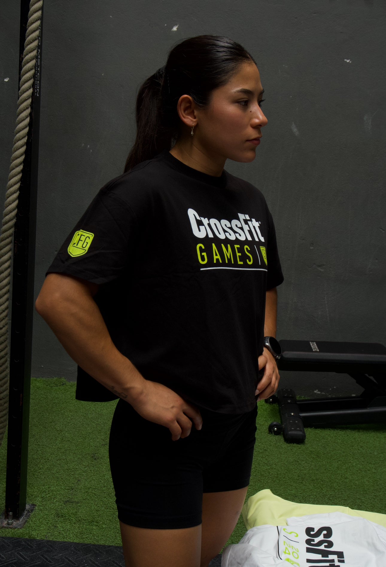 Ns Crop Top Crossfit Games| Black