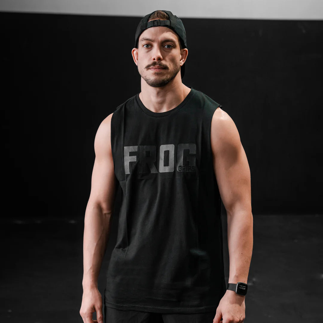 Unisex Muscle Tee FROG | Black