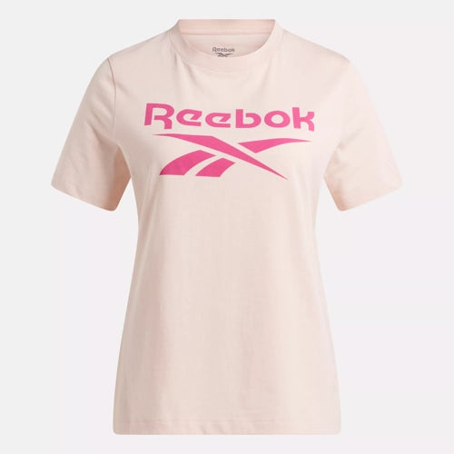 Womens Reebok Big Logo T Shirt Pink