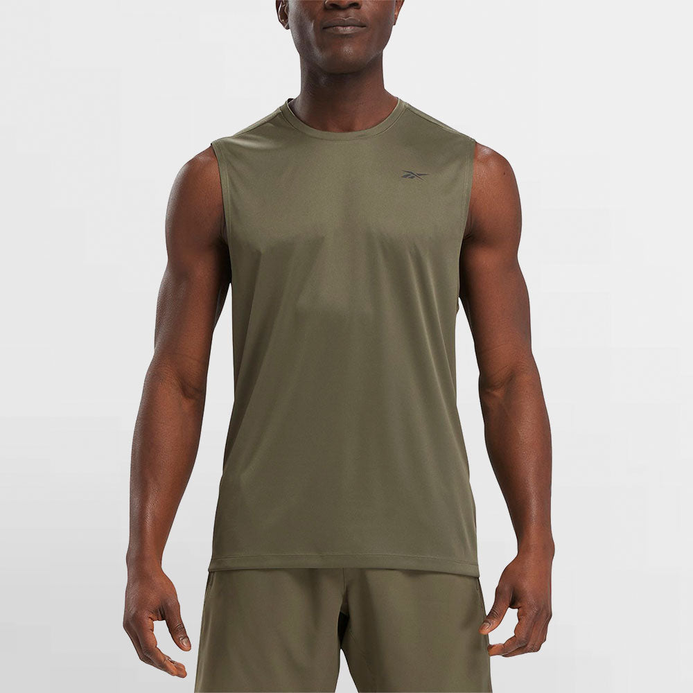 Reebok Training T Shirt Sleeveless Army Green