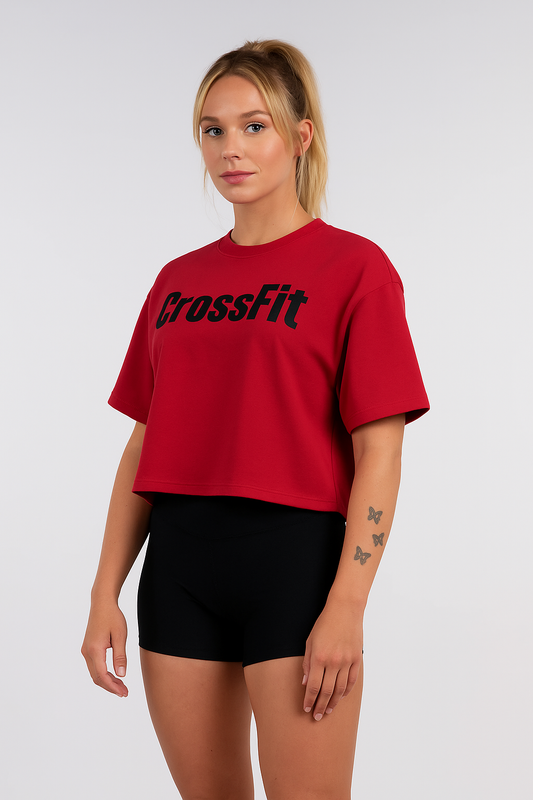 NS Women’s Oversize Crop Top | Red