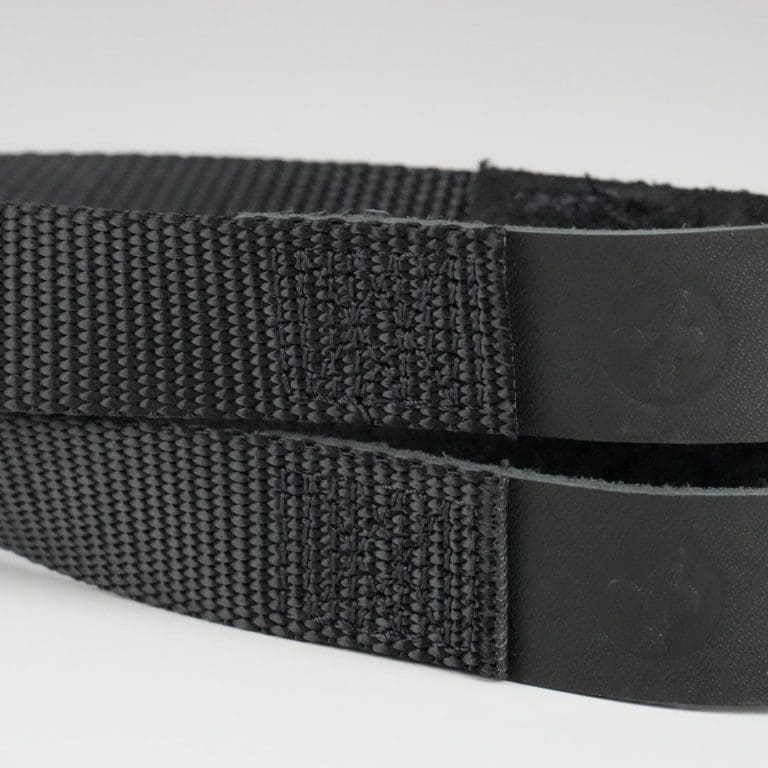 Leather/Nylon Black hookgrip weightlifting straps